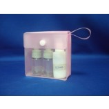 Caja de cosméticos de alta calidad personalizada Cloruro de polivinilo botón claro