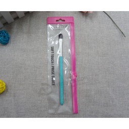 Personalizado de alta qualidade PVC transparente cosméticos lápis saco saco de zíper de cor grossa