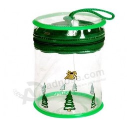 Wholesale Customized high quality OEM Christmas PVC Gift Bag Cylinder Gift Bag