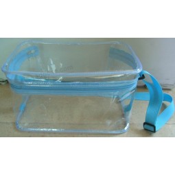 Wholesale Customized high quality OEM Clear PVC Zipper Bag with Handle