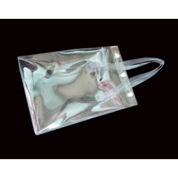 Wholesale Customized high quality Matte Transparent Voltage PVC Button Portable Gift Bag