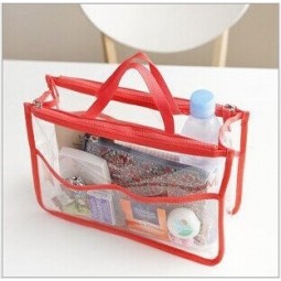 Wholesale Customized high quality Clear fashion Ladies Cosmetic Hand Bag