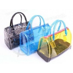 Großhandels kundengebundene Qualitätsmodesüßigkeitfarbe PVC-SoMmer-Strandtasche