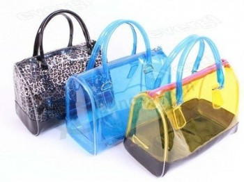 Groothandel aangepaste hoge kwaliteit duurzaam transparant Pvc zomer strandtas handtassen