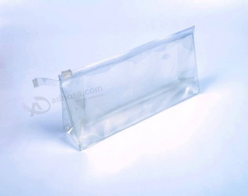 Atacado personalizado de alta qualidade de impressão transparente saco de zíper PVC para embalagens de cosméticos
