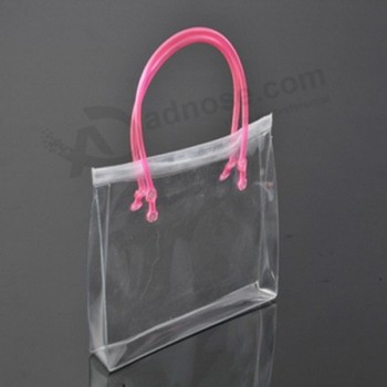 批发定制高品质生态-友好的简单设计清晰PVC手提包