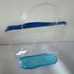 Wholesale Customized high quality OEM Heat Seal Clear PVC Handle Bag