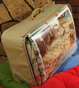 卸売カスタマイズされた高品質のクリアPvc寝具の毛布の袋とハンドル