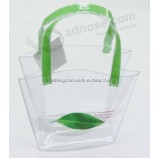 Customized high-end OEM Clear Printing PVC Promotion Bag with Handle