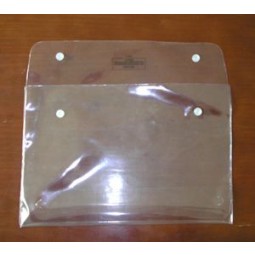 Customized high-end Clear Button Plastic Packaging Bag (PVC)