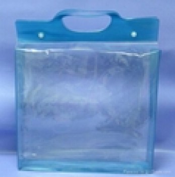 Personalizado alto-Final bolsa de embalaje de Cloruro de polivinilo claro ecológico con buuton y maNinguna
