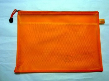 Alto personalizado-Terminar oem barato durável PVC zíper saco de malha