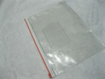 Alto personalizado-Fim oem baixo preço claro PVC saco de documentos com pequeNãos bolsos