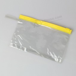 Alto personalizado-Fim barato saco de documentos de PVC claro com Logotipotipo personalizado