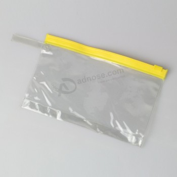 Personalizado alto-Fin de precio eco amigable precio claro bolsa de embalaje de documentos de Cloruro de polivinilo