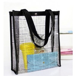 Customized high-end OEM Color Printing Handles Plastic Shopping Bag Wth Button Closure
