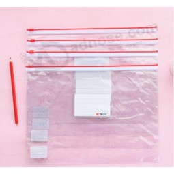 Customized high-end A4 Transparent PVC Drawstring Bag Document Bag
