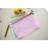 Customized high-end PVC Mesh Zipper Bag File Bag