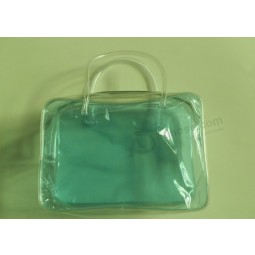 Al por mayor personalizado alto-Termine los bolsos transparentes reciclables del bolso de compras del Cloruro de polivinilo