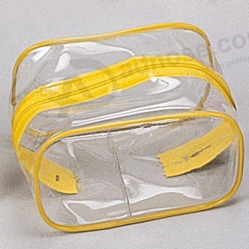 Individuell hoch-Endee umweltfreundlicher transparenter PVC-Spritzbeutel PVC-Reißverschlusstasche