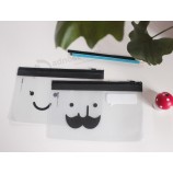 Customized high-end Eco-Friendly Frosted PVC Ziplock Bag Plastic Pencil Bag