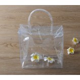 Personalizado alto-Bolsa de maNinguna de Cloruro de polivinilo de plástico transparente ecológico