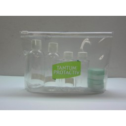 2017 Alta personalizzato-Fine sacchetto cosmetico personalizzato in Pvc trasparente oem ecologico