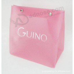 Customized high quality Hot Sale Heat Seal Snap Closure Transparent PVC Cosmetic Bag with Handle
