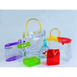 Customized high quality Non-Toxic Eco-Friendly Heat Seal Clear Plastic Tote Bag with Zipper