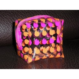 Wholesale Customized high-end Eco-Friendly PVC Travel Cosmetic Bag with Zipper