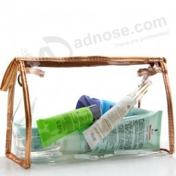 Wholesale Customized high-end Accept Custom Order and Zipper Top PVC Zipper Cosmetic Makeup Bag