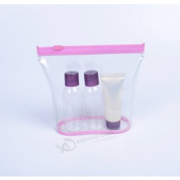 Wholesale Customized high-end Accept Custom Order and Zipper Top Clear Skincare Promotional Bag