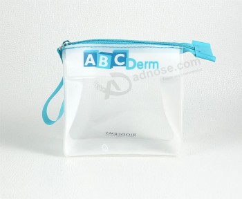 卸売カスタマイズ高-エンドエコフレンドリーな霜の印刷abc Pvcジッパーバッグ