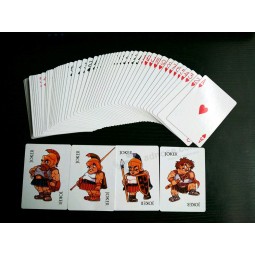Kartenspielkarten des Großhandelspapiers mit kundenspezifischem Design(4 jokers)
