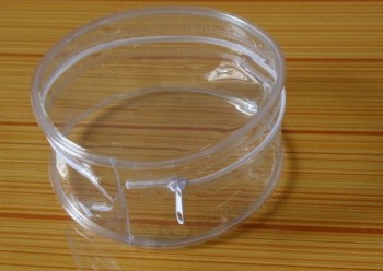 批发定制高品质透明PVC圆形拉链袋