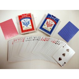 Naipes de papel dollarama con acabado de lino/Victoria recubierto de cartas de póquer personalizado
