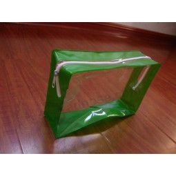 En gros personnalisé haute qualité fermeture à glissière supérieure claire Pvc stand up poche