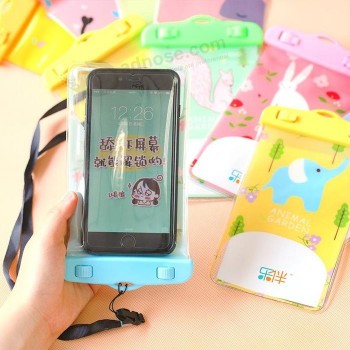 Wholesale Customized high quality Cell Phone PVC Waterproof Case Bag with Strap