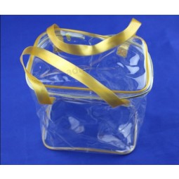 Wholesale Customized high quality Travel Transparent Toiletry Bag Washing Bag Waterproof Small Cosmetic Bag