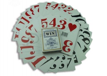 Cartes de poker en gros de papier de code barres pour le casino