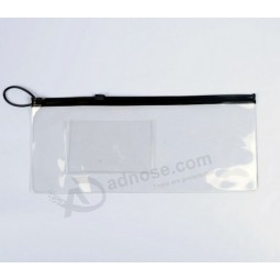Customized high quality Free Sample High Quality Durable PVC Ziplock Bag with Pocket