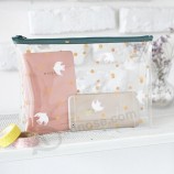 Customized high quality Cute Cartoon Transparent PVC Travel Cosmetic Bag