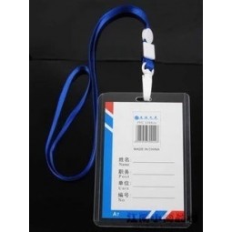 Customized high quality Transparent Waterproof Lanyard Employee PVC ID Card Sets