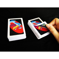 UNão jogo de cartas PVC/Cartões de jogo de plástico