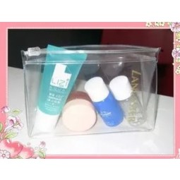 Customized high quality Small Transparent Zipper Skin Care Products Storage PVC Bag