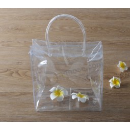 Wholesale customized high-end PVC Transparent Handbag Gift Bag Zipper Bag