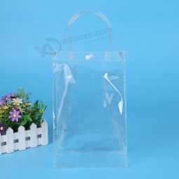 Wholesale customized high-end PVC Plastic Transparent Bag Thickening Leather Gift Bag Button Bag