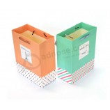 Hoge kwaliteit opvouwbare herbruikbare papieren boodschappentas
