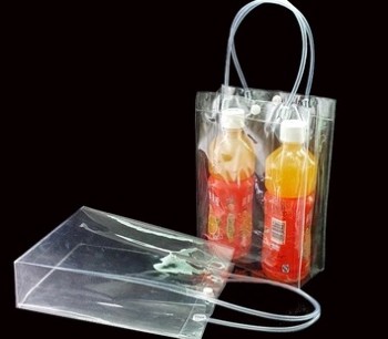 卸売カスタマイズ高-エンド透明なマット防水Pvc洗濯バッグのハンドバッグ