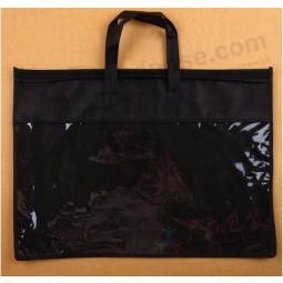 Wholesale customized high-end Black Waterproof Zipper Storage Hand Bag